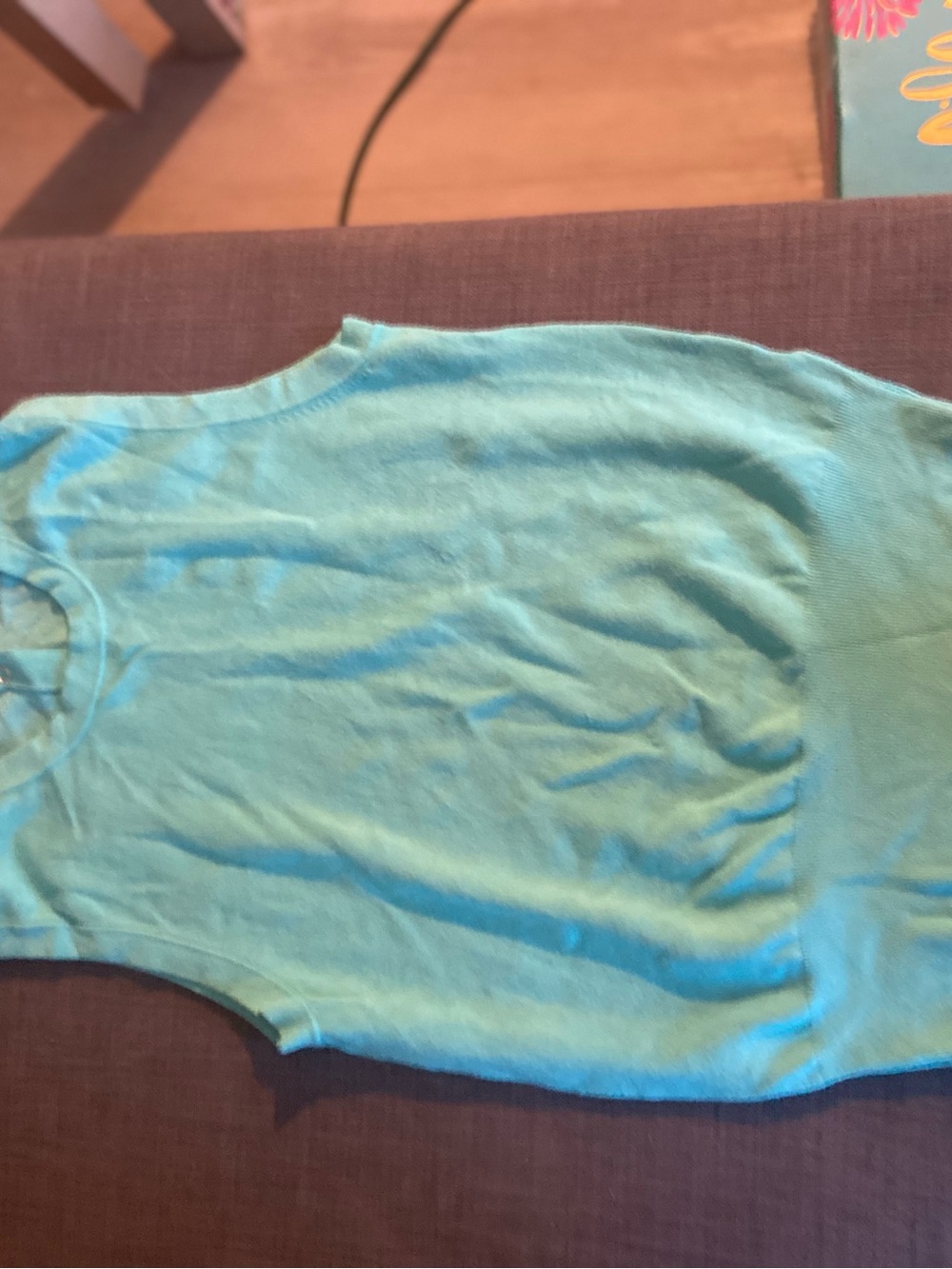 Zara Aqua Sleeveless Knit Tank medium